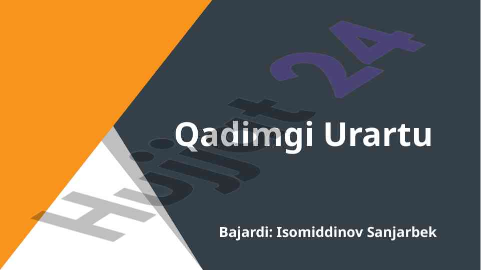 Qadimgi urartu davlati dini va madaniyati