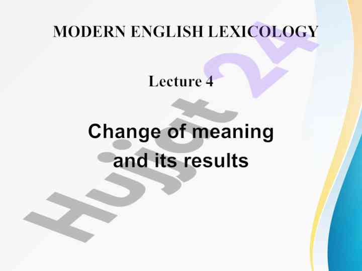 Semantic change in linguistic contexts