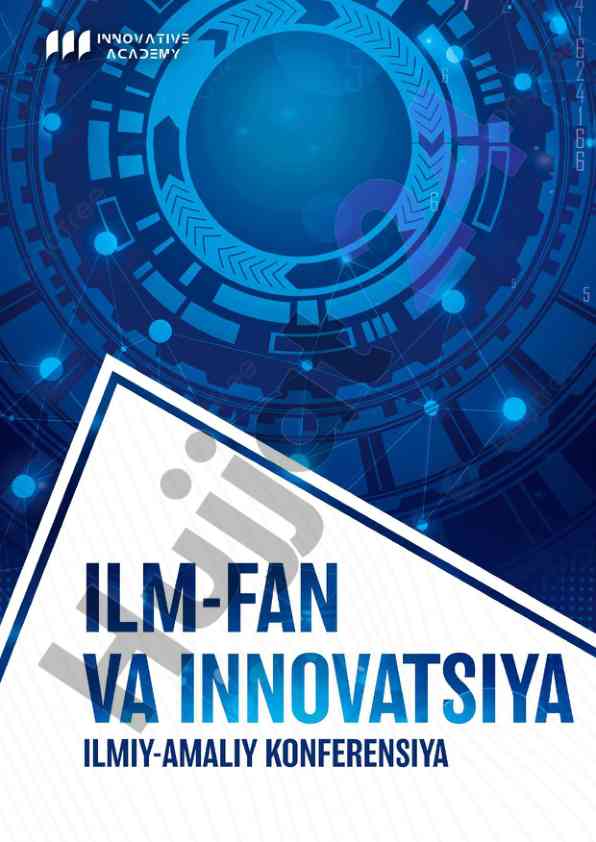 Ilm-fan va innovatsiya ilmiy-amaliy konferensiyasi