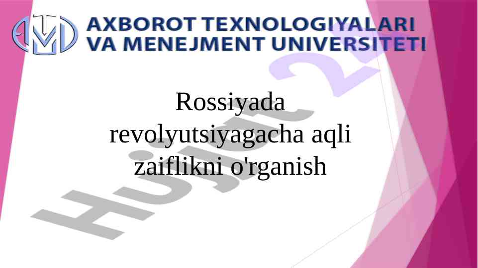 Aqli zaiflikni o'rganish genetika va bioximiya