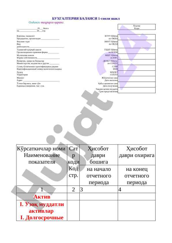 Buxgalteriya balansi hisoboti