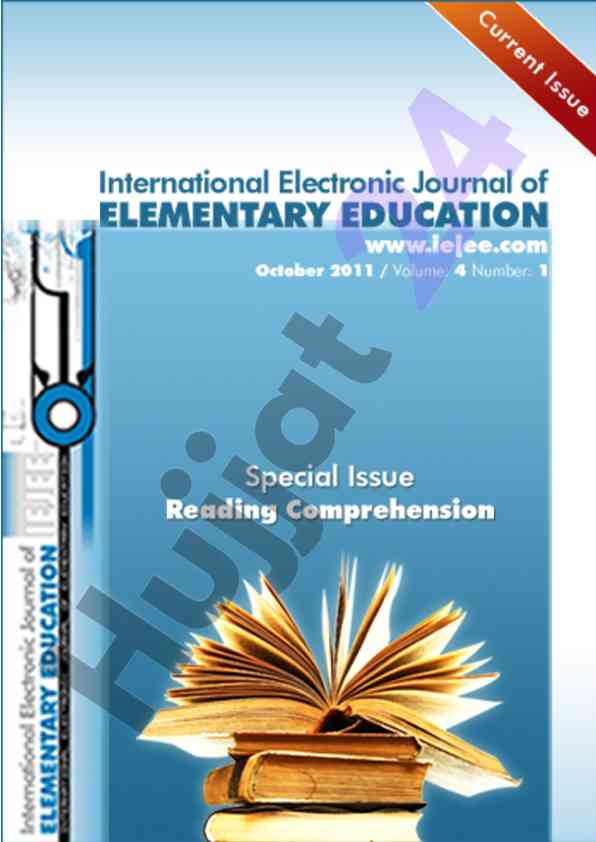 International electronic journal of elementary education