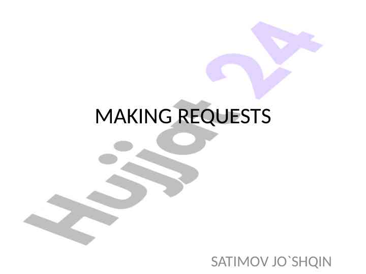 Making requests and offers in english grammar