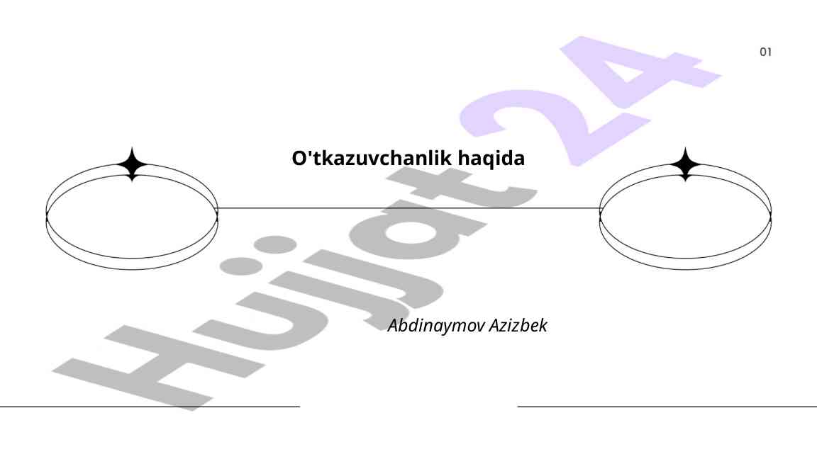 O'tkazuvchanlikning fizik ma'nosi va turi
