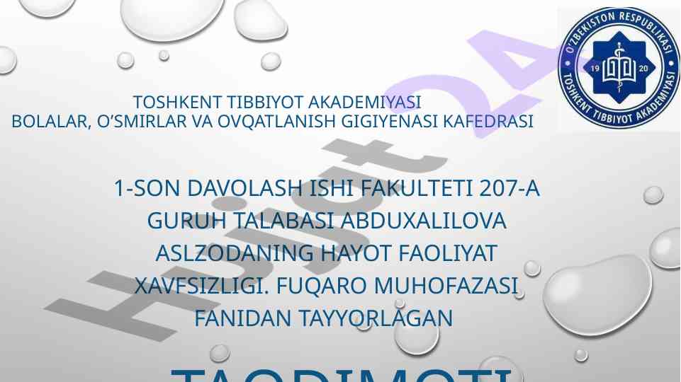 Ommaviy qirg'in qurollarining tasnifi va taktik tavsifi