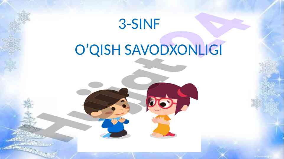 3-sinf o’qish savodxonligi takrorlash mavzusi