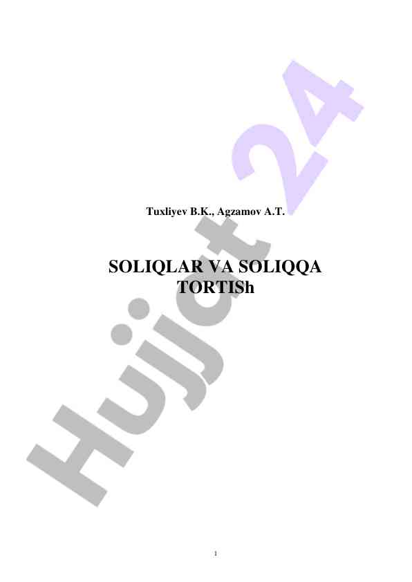 Soliqlar va soliqqa tortish
