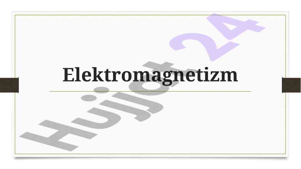 Elektromagnetizm va magnit maydonlar haqida ma'lumotlar