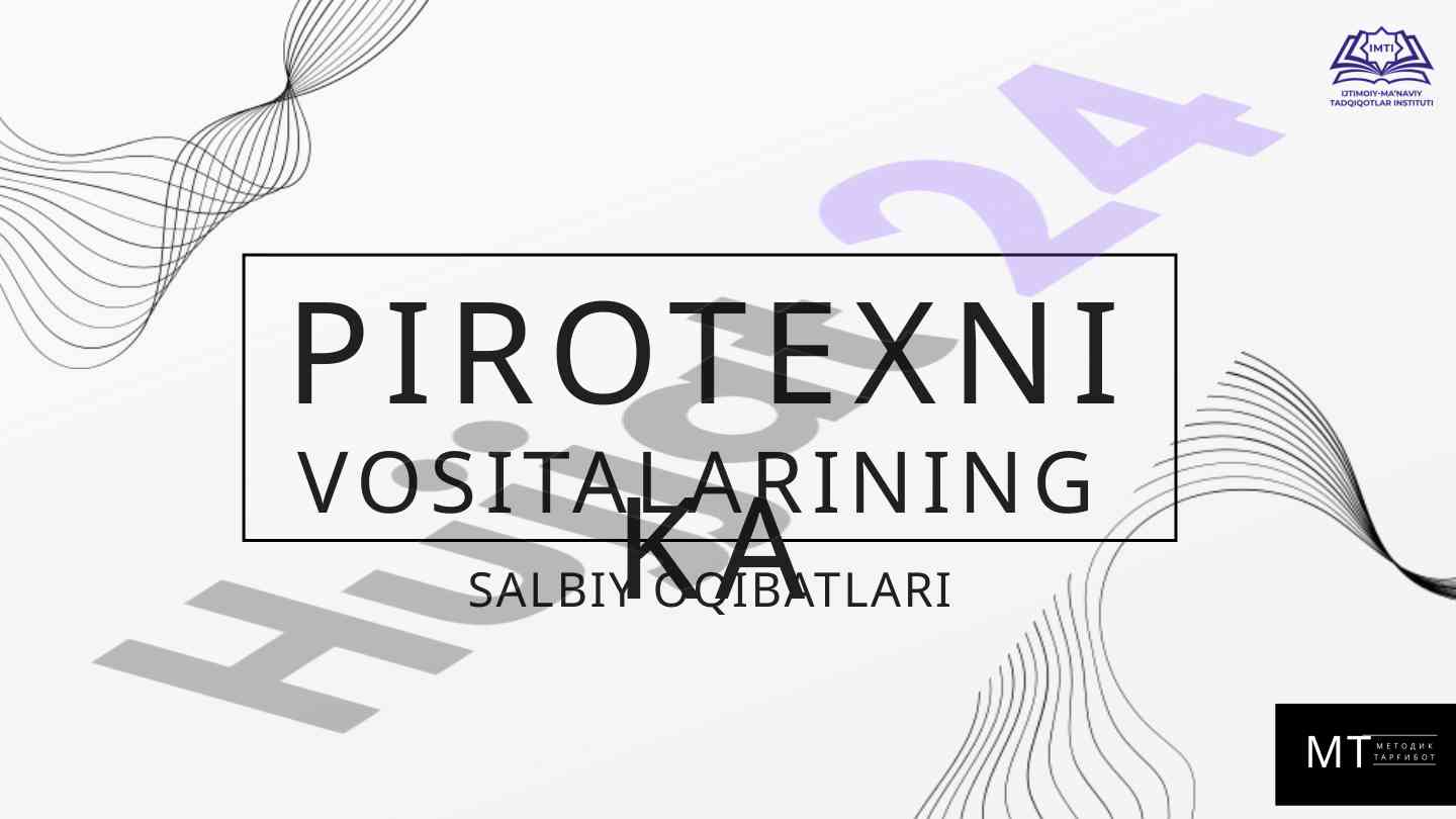 Yangi yil bayramida pirotexnika vositalari muhokamasi