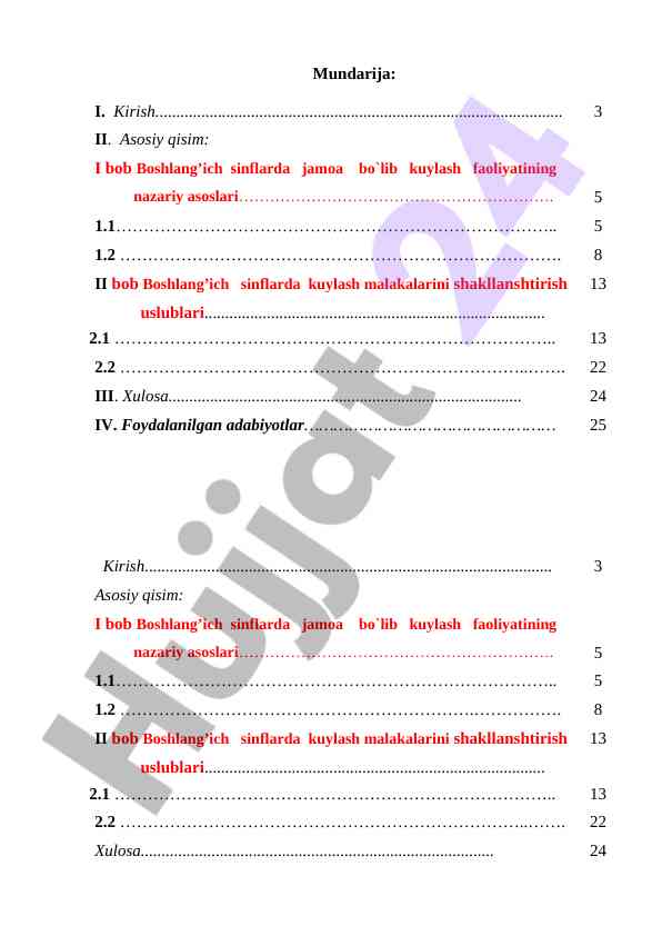 Nazariy asoslari boshlang’ich sinflarda kuylash