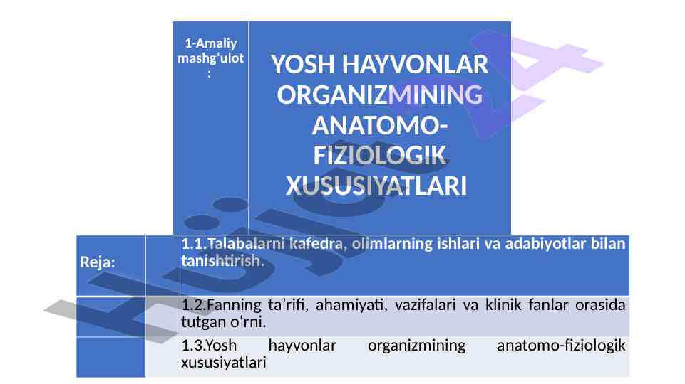 Veterinariya diagnostikasi asosiy adabiyotlar
