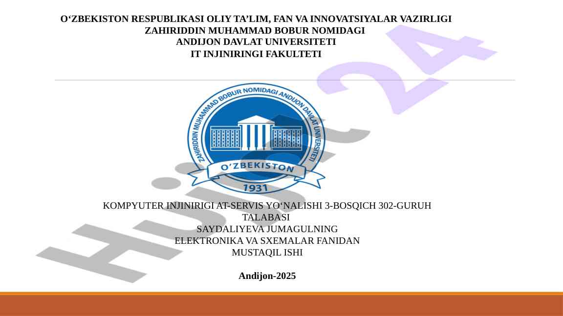 Termoelektrik materiallar va ularning elektronika sanoatidagi qo‘llanilishi
