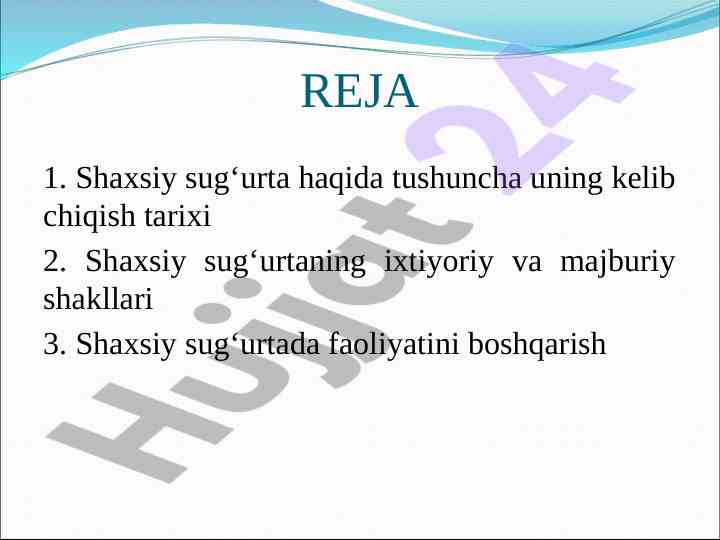 Shaxsiy sug‘urta tarixi va shakllari tahlili