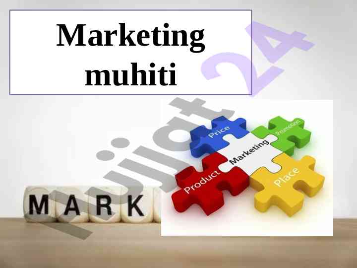 Marketing muhitining tahlili va uning asosiy asoslari