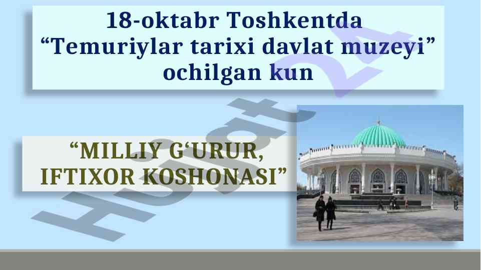 Temuriylar tarixi davlat muzeining ochilish marosimi