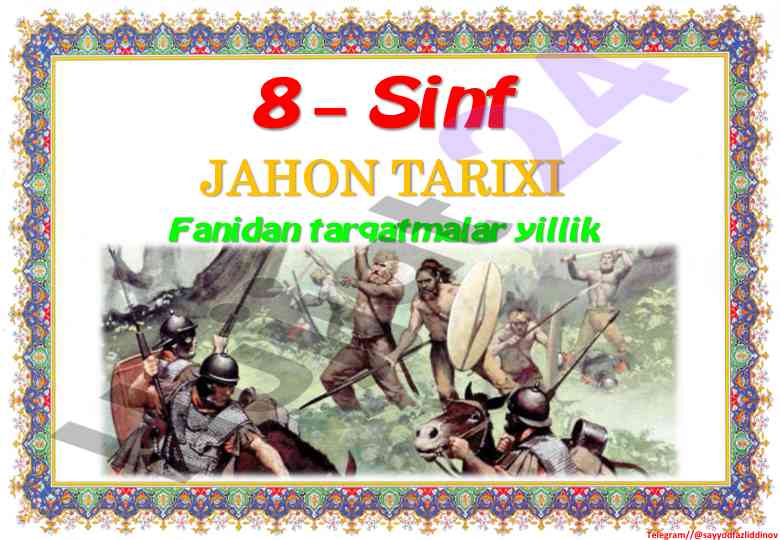 Jahon tarixi: agrar va industrial sivilizatsiya