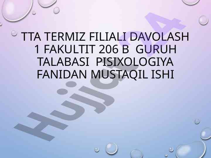 Psixologik tasir etish yo'llari ta'lim oluvchilarga
