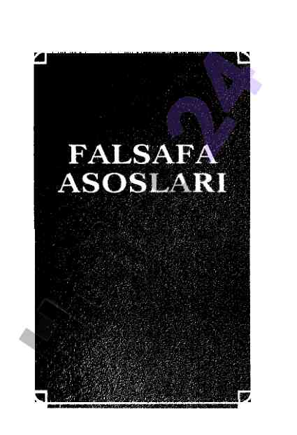 Falsafa asoslari o‘quv qo‘llanma
