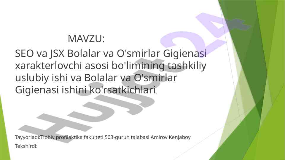 Bolalar va o'smirlar gigienasi: asosiy tamoyillar va monitoring