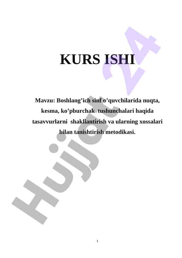 Geometrik figuralar o'qitish metodikasi