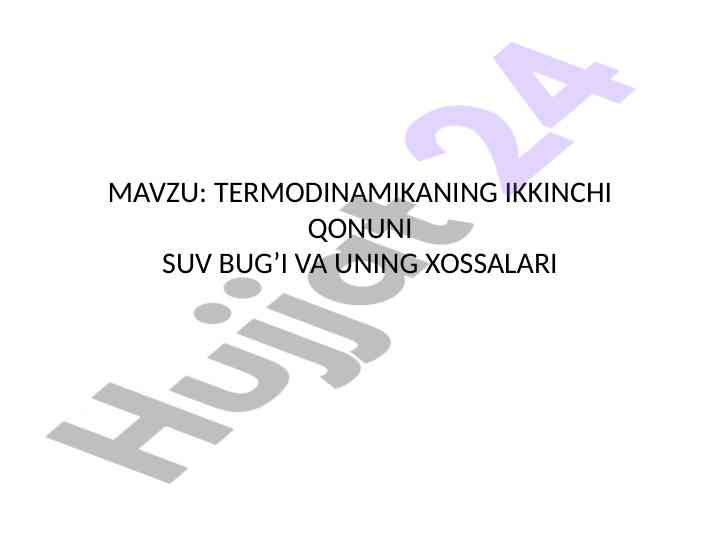 Termodinamikadagi aylanma jarayonlar va xossalari