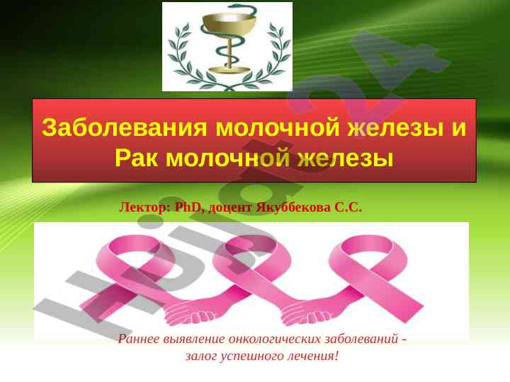 Заболевания молочной железы и их топографическая анатомия