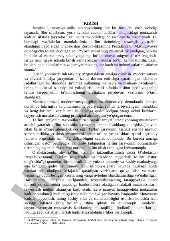Ta'lim tizimining strategik yo'nalishlari