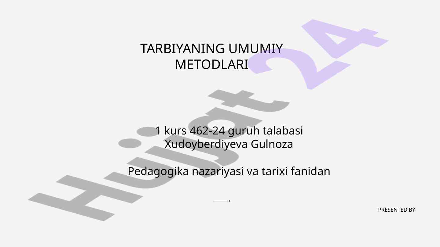 Tarbiya metodlari va asosiy yo‘nalishlari
