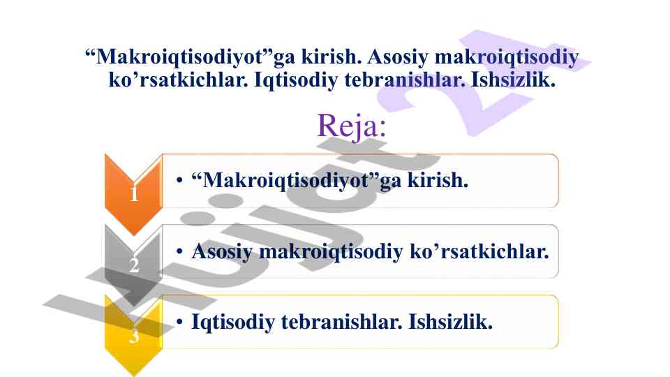 Makroiqtisodiyotga kirish va asosiy ko'rsatkichlar