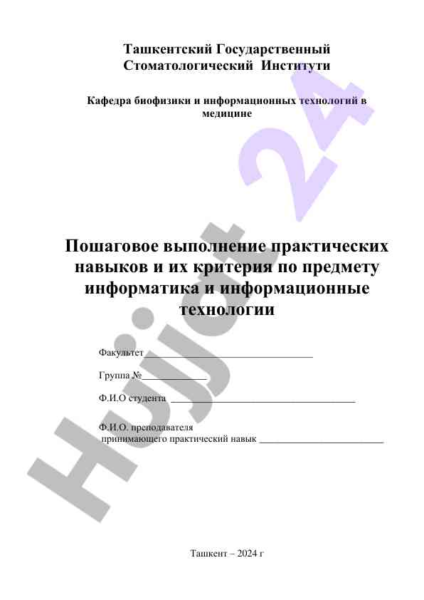 Практические навыки по информатике и информационным технологиям