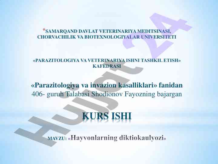 Hayvonlarning diktiokaulyozi sistematikasi