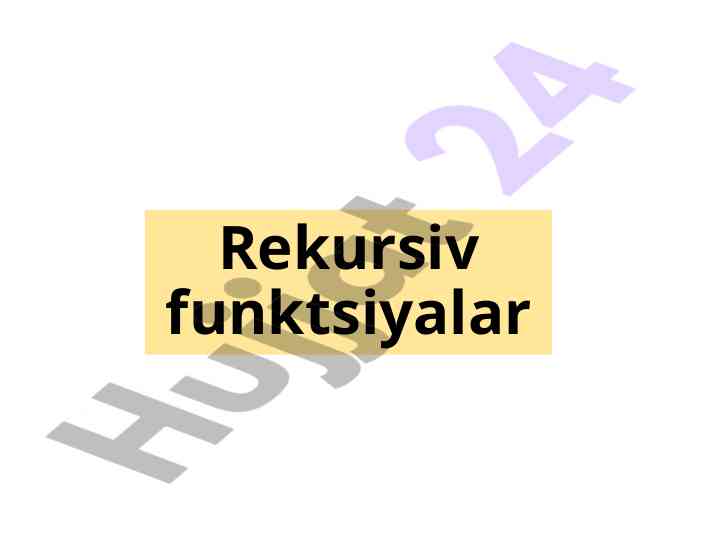 Rekursiv funktsiyalar va ularning matematik asoslari