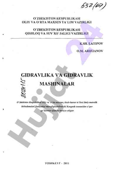 Gidravlika va gidravlik mashinalar asoslari