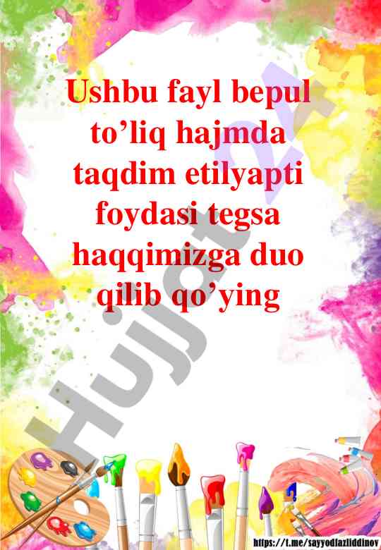 3-sinf tasviriy san’at fanidan ko’rgazmalar