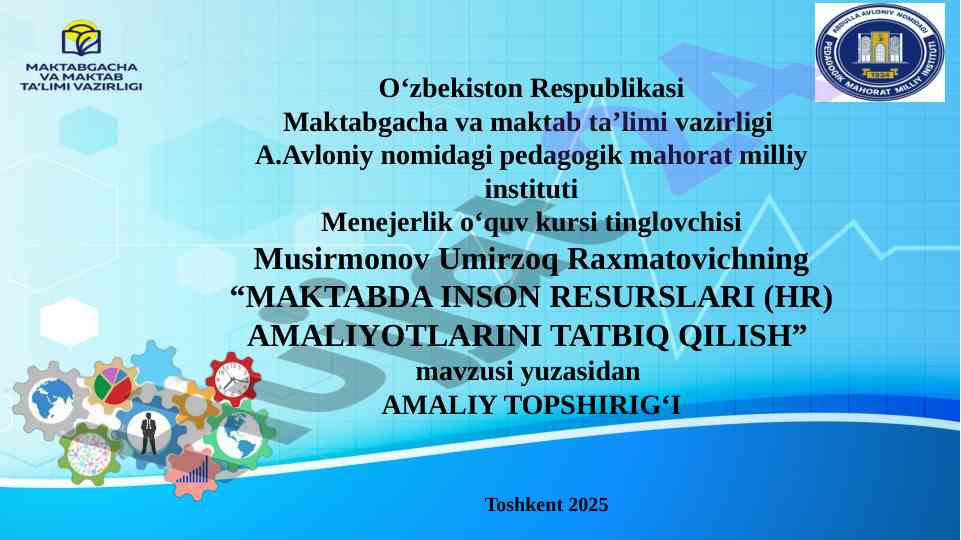 Maktabda inson resurslarini boshqarish amaliyotlari