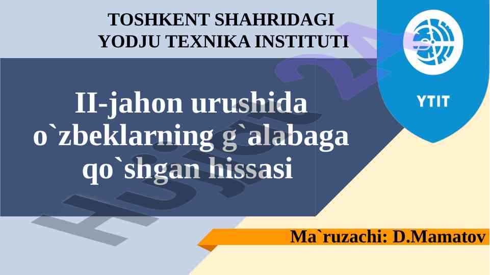 O'zbeklarning ii-jahon urushidagi hissasi
