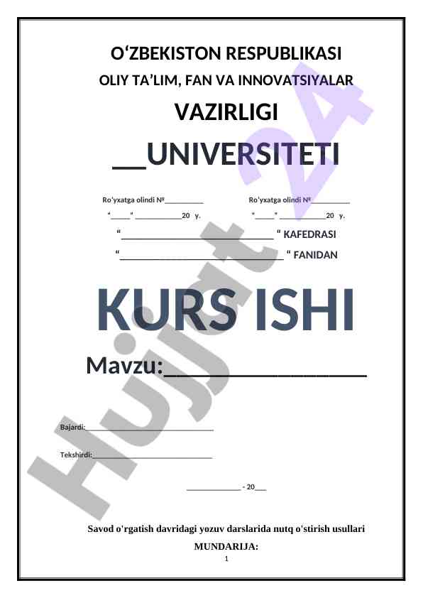 Savod O'rgatish Davridagi Yozuv Darslari