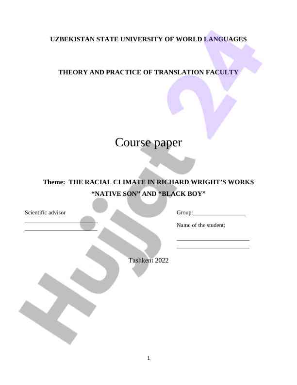 Racial climate in richard wright’s works analysis