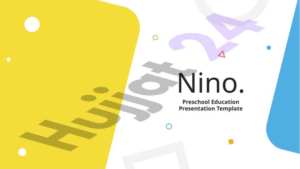 Preschool education presentation template