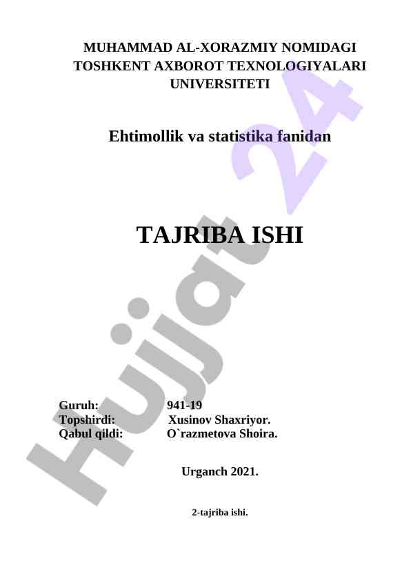 Hodisalar ehtimolligi uchun teoremalar tahlili