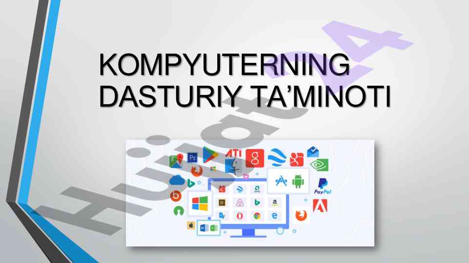 Dasturning turlari va tasniflari haqida ma'lumot