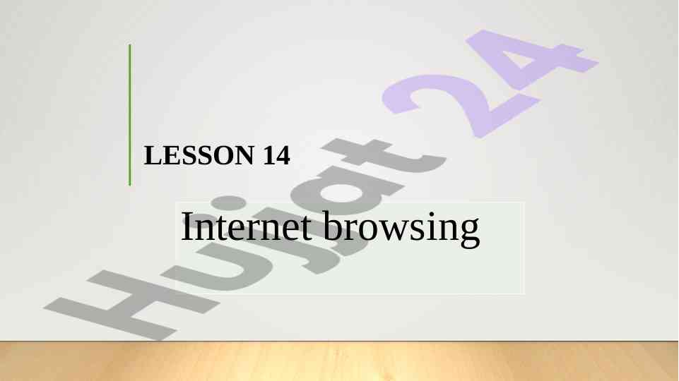 Lesson 14 speaking and internet usage activities