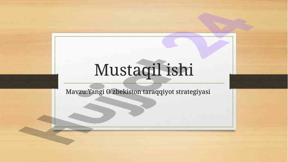 Yangi o‘zbekiston taraqqiyot strategiyasi