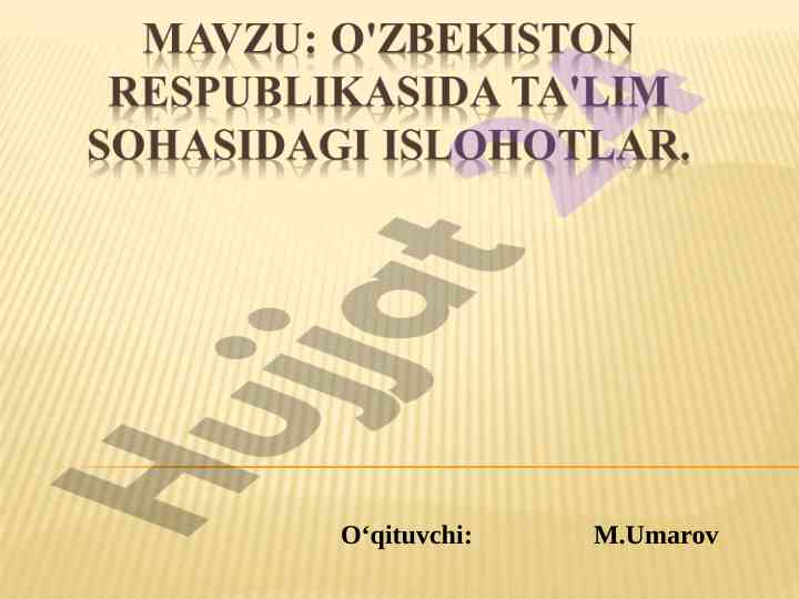 Kadrlar tayyorlash milliy dasturi va ta'lim tizimi