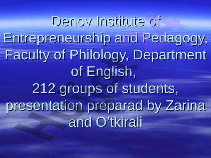 Describing people personality presentation