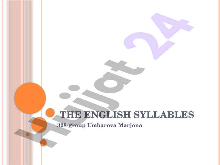 Understanding english syllables and their importance