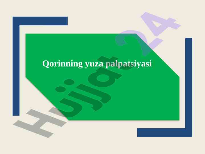 Qorin og'rig'i va anatomik proektsiya