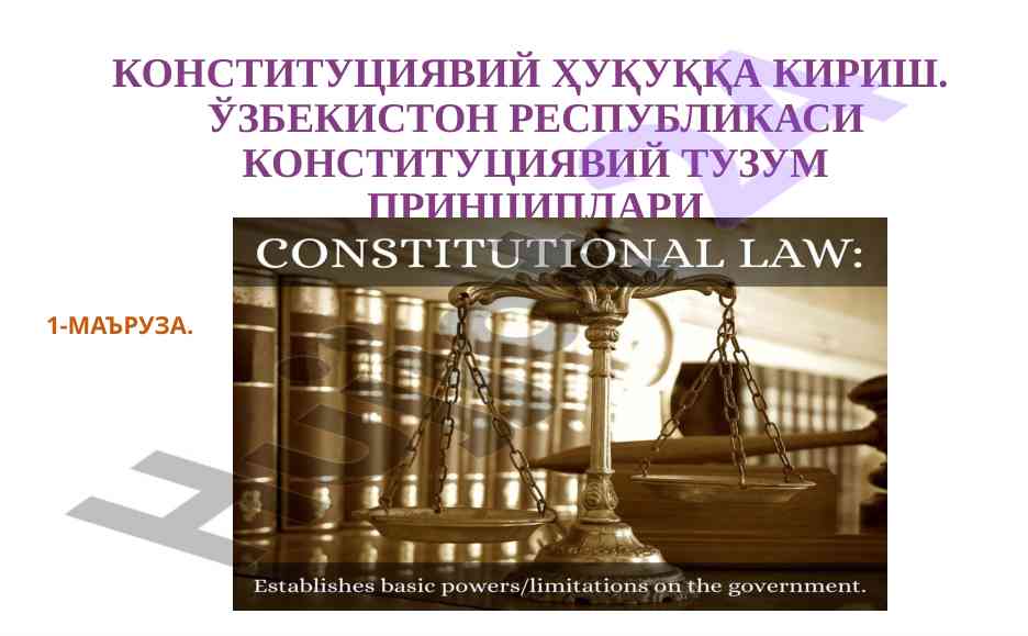 Конституциявий ҳуқуққа кириш маълумотлари