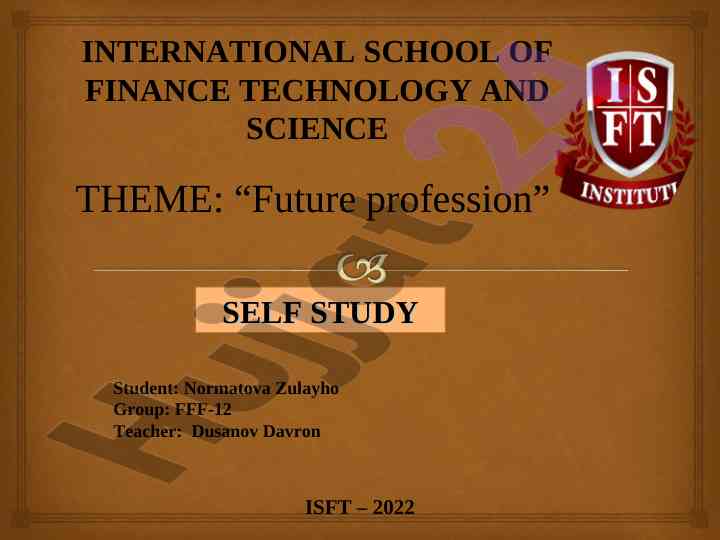 Future profession: understanding various career roles
