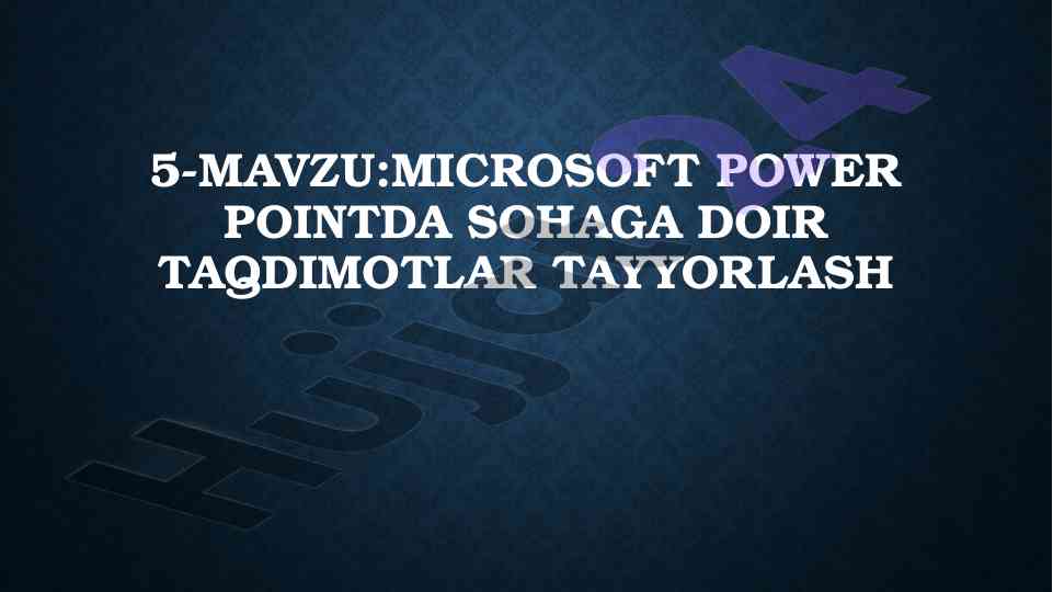 Power pointda taqdimotlar tayyorlash histoqrammalar